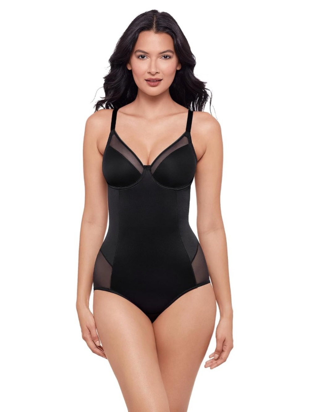 Miraclesuit Women’s Sexy Sheer Shaping Bodysuit Black 40D